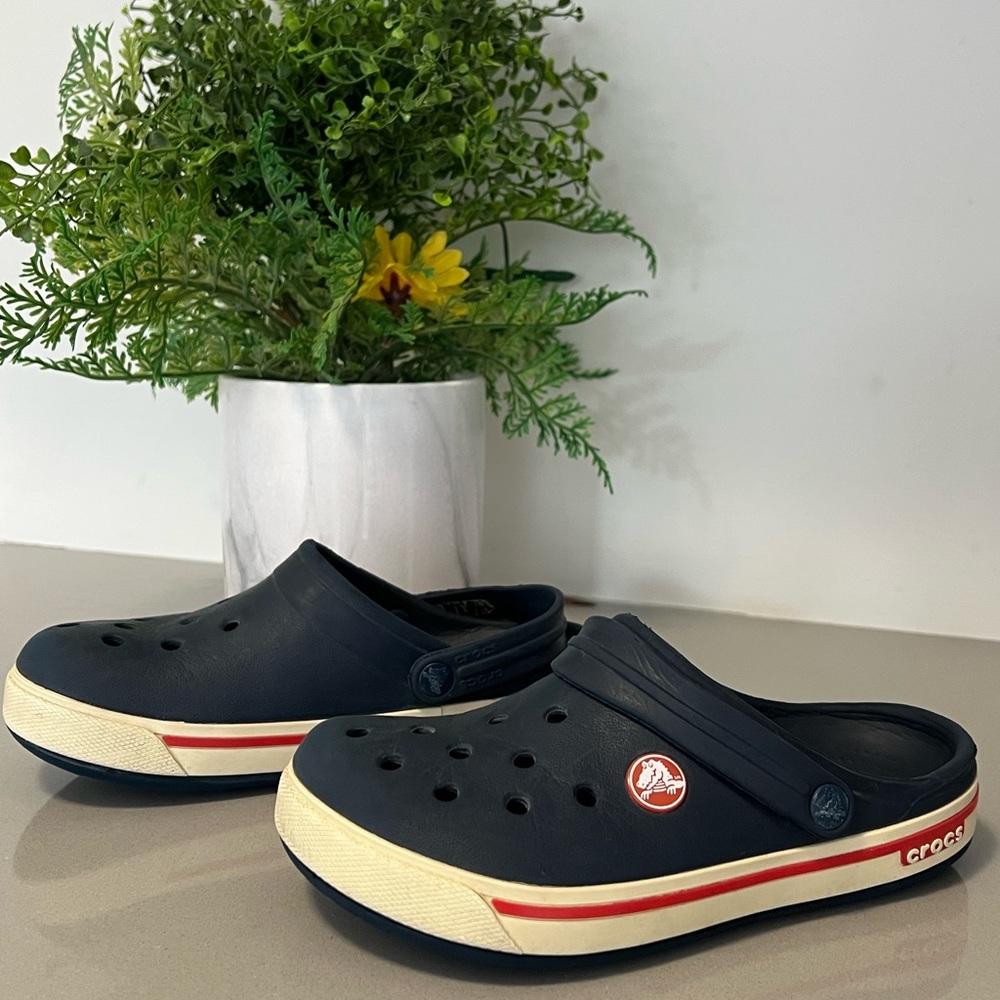 CROCS Blue and White Water Shoes with Ventilation